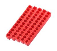 Sharplace Organizador de brocas hexagonales de 5 piezas, tira de almacenamiento roja, fácil organización, herramientas, accesorios, soporte para brocas que
