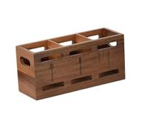 Sharplace Organizador de Cubiertos de Madera, Soporte para Cubiertos, Expositor Rústico Reutilizable para Utensilios de Cocina, Recipiente para Comedor