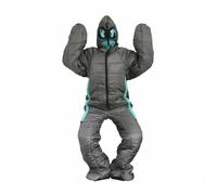 Sharplace Outdoor Sleeping Sack Saco de Dormir con Forma Humana Manta Portátil Traje Térmico Bolsa Acolchada con Capucha y Aislamiento Diario Apto para Camping, Gris, Azul, L 160-170CM