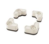 Sharplace Pack de 4 Almohadillas Antivibración, Almohadillas de Apoyo para Pies, Estabilidad, Protección Del Suelo para Lavadora Y, Antideslizante, Evita Que Se, Blanco