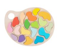 Sharplace Paleta de Aprendizaje Infantil Rompecabezas Tablero Interactivo Clasificador Formas Asociación Colores Lectura Nombres Madera Juego Táctil Adecuada para Niños en Casa Aula Sesión
