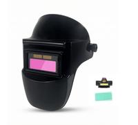 Sharplace Pantalla de Soldadura Casco Protector, Máscara De Soldadura De Oscurecimiento Automático 103, Modelo Clásico, Con Linterna Frontal Y 20 Láminas Protectoras