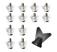 Sharplace Paquete de 12 Clavos para Fútbol con Llave Inglesa, Rosca Profesional, para Césped Artificial, 15mm 18mm