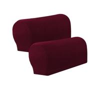 Sharplace Paquete de 2 Fundas para Reposabrazos de Sofá, Elásticas, Resistentes a Arañazos, Lavables Y Cómodas, Ideales para Sillas, Sofás Y Sillones, Rojo, Individual