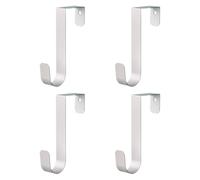 Sharplace Paquete de 4 Ganchos para Colgar sobre La Puerta, para Batas de Baño, Perchas Portátiles, Evitan Rayones, Organizadores Prácticos, Colgadores para Arm, Blanco, tal como se describe