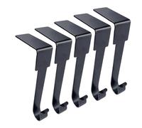 Sharplace Paquete de 5 Soportes para Medias Navideñas para La Repisa de, Ganchos para Repisa, Perchas, Ganchos para Chimenea para Decoración de Fies, Negro, Individual