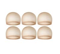 Sharplace Paquete de 6 Gorros para Peluca, Gorro de Media para Peluca, Diadema Elástica Transpirable para Hombres Y Mujeres para Halloween, Bodas Y Fiestas, Beige