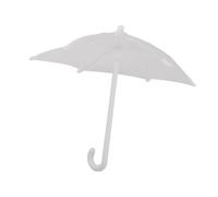 Sharplace Paraguas en Miniatura, Mini Paraguas, Transparente, Accesorios de Simulación de Muñecas, Paraguas Pequeños, Hechos a Mano para Uso en Exteriores, Blanco