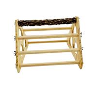 Sharplace Perch Chick Percha Artesanal de Madera para Gallinas Soporte Barra de Ejercicio Base Fácil de Instalar Adecuada para Cría Exterior