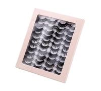 Sharplace Pestañas postizas, Paquete de 20, fáciles de Usar, Aspecto rígido, Banda cómoda, con Caja portátil, Suaves, Estilo Europeo y Americano, Multipack.