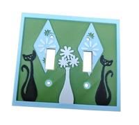 Sharplace Placa de Pared para Interruptor de Palanca, Placa de Cubierta para Interruptor de Luz, Linda Placa de Interruptor Moderna Decorativa, Cubierta de Ench, Verde