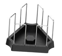 Sharplace Plato para Tortugas con Base Antideslizante Y Borde Alto para Evitar Derrames Material Resistente Y Fácil de Limpiar Adecuado para Tortugas Pequeñas, Negro, Individual