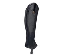 Sharplace Polainas Ecuestres de Pierna para Montar Protector de Pantorrilla Ajuste con Envoltura Material Nylon y Cuero Microfibra , Negro , 3XL-Circunferencia De La Pierna 40CM