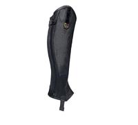 Sharplace Polainas Ecuestres de Pierna para Montar Protector de Pantorrilla Ajuste con Envoltura Material Nylon y Cuero Microfibra , Negro , 4XL-Circunferencia De La Pierna 41.5CM
