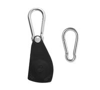 Sharplace Polea de Trinquete Colgador de Cuerda Tensora Metálica Resistente con Ganchos Ajuste Práctico Y Seguro Adecuado para Fijar Tiendas Campamentos a, Negro