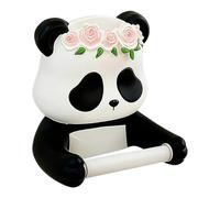 Sharplace Porta de Papel Higiénico Dispensador de Papel Sanitario Montaje en Pared con Forma de Panda Soporte de Resina con Compartimento Adecuado para