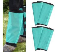 Sharplace Protector de Pierna Antimosquitos para Caballo Botas Vendas Fundas Envolturas Malla PVC Transpirable Que Disuade Moscas y Estable Adecuado, Verde