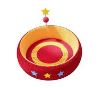 Sharplace Rascador para Gatos Tablero de Rascado Cama Sofá para Gatos Base Resistente con Pelota Interactiva Protección de Suelos Adecuado para Cachorros, Redondo