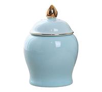 Sharplace Recipiente de Cerámica para Cocina, Mini Tarro de Jengibre con Tapa Hermética para Servir Café Molido, Té, Azúcar, Más, Azul, Individual