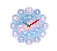 Sharplace Reloj de Aprendizaje para niños, analógico, para Aprender a Decir Hora, Reloj didáctico para el Aula y el Dormitorio, Soñador