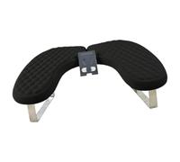 Sharplace Reposabrazos para Uñas con Soporte para Teléfono, Herramienta de Manicura en Forma de U, Soporte Ergonómico para Brazo de Uñas con Esponja de Cuero PU, Negro