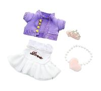 Sharplace Ropa para Muñecas de 15 Cm, Accesorios para El Cabello, Disfraz, Ropa Linda Y Encantadora para Muñecas de 15 Y 17 Cm, 4 Piezas Moradas