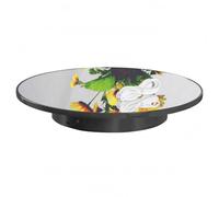 Sharplace Rotating Display Stand de Mesa con Superficie Espejada Base Controlado por Interruptor Lateral Adecuado para Exposición de Joyas Grabaciones de, Negro Espejo, 2668-25cm