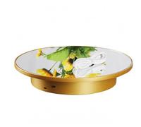 Sharplace Rotating Display Stand de Mesa con Superficie Espejada Base Controlado por Interruptor Lateral Adecuado para Exposición de Joyas Grabaciones de, Dorado Espejo, 2668-25cm