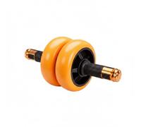 Sharplace Rueda Abdominal Rodillo Doble Ejercicios Musculares Fortalecimiento Núcleo Base Amplia Rodamiento Silencioso, Naranja, Naranja Ruedas, Negro Mango De Goma, Mango De Goma