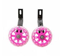 Sharplace Ruedas para Bicicleta Infantil Entrenamiento Doble Rodamiento Accesorio Resistente de Hierro y Plástico con Mayor Adecuado para Niños en Proceso de, Rosa, 16 Pulgadas