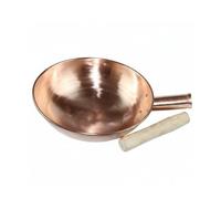 Sharplace Sartén de Cobre Sartén para Freír Cocina Sartén Fuerte Mango de Madera Diseño Resistente sin Revestimiento Frágil Apto para Saltear Uso Diario Familiar, 30CM