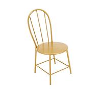Sharplace Silla de Muñecas Accesorio Mueble Cocina Estilo Metal Simulación para Colección Regalo Decoración de Interiores, Dorado