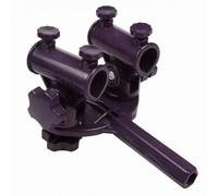 Sharplace Soporte para Cañas de Pescar Plástico con Doble Montaje Ajustable Brazo Recto y Base Giratoria Adecuado para Orden y Practicidad en Silla O Caja de Pesca , Púrpura