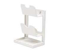 Sharplace Soporte para Tapas, Tabla de Cortar Y Bandeja para Cubiertos: para Montaje, Estante Multifuncional para Puertas de Armarios, Montaje en Pared O Encime, White 2 Tier, tal como se describe