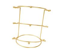 Sharplace Soporte para Tiara de Boda, Expositor de Diadema Nupcial, Soporte de Metal para Joyas de Princesa para Habitación de Niña, Vitrinas de Boda, Oro 3 Niveles, Individual