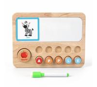 Sharplace Tablero Aritmético Infantil Tablero Educativo Tablero de Aprendizaje Pizarra de Escritura Juguete de Mesa con Diseño, WWMW-Tablero De Aprendizaje Del Alfabeto Inglés