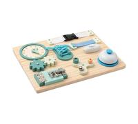 Sharplace Tablero de Actividades con Interruptor, Cordón de Zapato, Juguete Sensorial de Aprendizaje Temprano Simulado, Habilidades Motoras Finas para Guardería