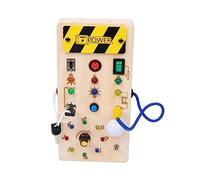 Sharplace Tablero de Actividades con Interruptor de Luz, Tablero Sensorial de Madera LED, Juguetes Educativos de Aprendizaje, Juguetes de Viaje, Tablero, patrón de Nota