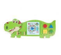 Sharplace Tablero de Aprendizaje Infantil de Madera con Piezas Móviles Reloj Engranajes y Adecuado para Desarrollo Motriz Coordinación Visual-Manual Decoración , Dinosaurio T-Rex 4.5KG