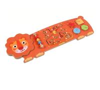 Sharplace Tablero de Aprendizaje Infantil de Madera con Piezas Móviles Reloj Engranajes y Adecuado para Desarrollo Motriz Coordinación Visual-Manual Decoración , León 4.5KG