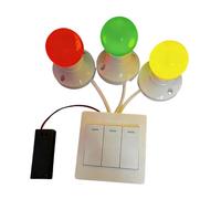 Sharplace Tablero de Juego Sensorial con Interruptor de Luz, Accesorio de Educación para La Infancia, Juguete de Aprendizaje para Niños Pequeños, Preesc, Rojo Amarillo Verde