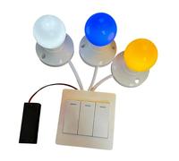 Sharplace Tablero de Juego Sensorial con Interruptor de Luz, Accesorio de Educación para La Infancia, Juguete de Aprendizaje para Niños Pequeños, Preesc, Blanco Amarillo Azul