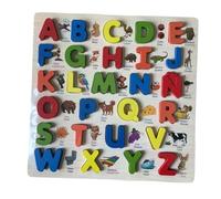 Sharplace Tablero de Rompecabezas del Alfabeto para Juegos Educativos en Casa, Letras Españolas