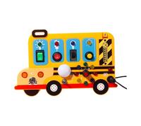 Sharplace Tableros de Actividades, Tableros Sensoriales con Interruptores de Luz, Autobuses Escolares de Juguete, Juguetes de Viaje, Programas de Educación Infa