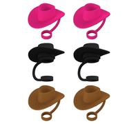 Sharplace Tapones para Pajitas, Tapas Antipolvo para Pajitas, Tapas Herméticas Reutilizables para Pajitas de Cocina, Tapas para Pajitas, Mezcla de 6 Piezas.