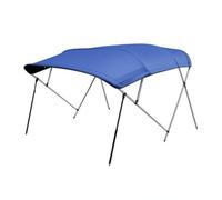 Sharplace Toldilla Marina Techo Bimini con Material Oxford 600D Impermeable y Marco de Acero Inoxidable con Correas Plegado Rápido, Toldo De Proa De Cuatro Travesaños - 1 220 X 200 X 135 Cm