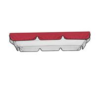 Sharplace Toldo para Columpio de Repuesto Compatible con 3 Plazas Cubierta para Asiento Cojín Protector de Poliéster Impermeable y Resistente al Polvo, Rojo 164x114x15cm