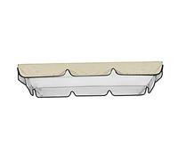 Sharplace Toldo para Columpio de Repuesto Compatible con 3 Plazas Cubierta para Asiento Cojín Protector de Poliéster Impermeable y Resistente al Polvo, Beige 164x114x15cm