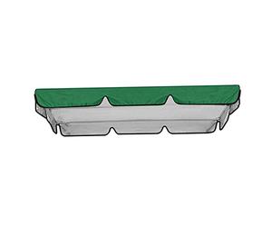 Sharplace Toldo para Columpio de Repuesto Compatible con 3 Plazas Cubierta para Asiento Cojín Protector de Poliéster Impermeable y Resistente al Polvo, Verde 195x125x15cm