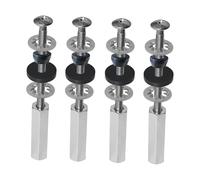 Sharplace Tornillos para Asiento de Inodoro Fabricados en Acero Inoxidable, Fijación de Repuesto, Antideslizantes, Herrajes de Fácil Instalación, Arandela de Go, 4 Piezas